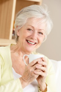 Senior Woman Enjoying Hot Drink